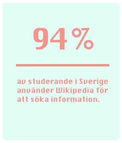 statistik om internetanvändning av studenter i Sverige