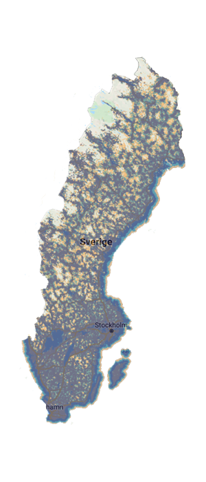 Halebop mobiltäckning i Sverige