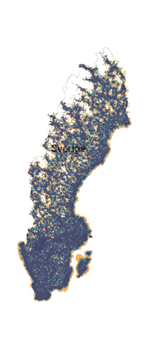 Hallon mobiltäckning i Sverige